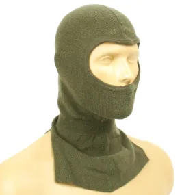 Original NATO Military Surplus Wool and Cotton Blend Balaclava- OD Green