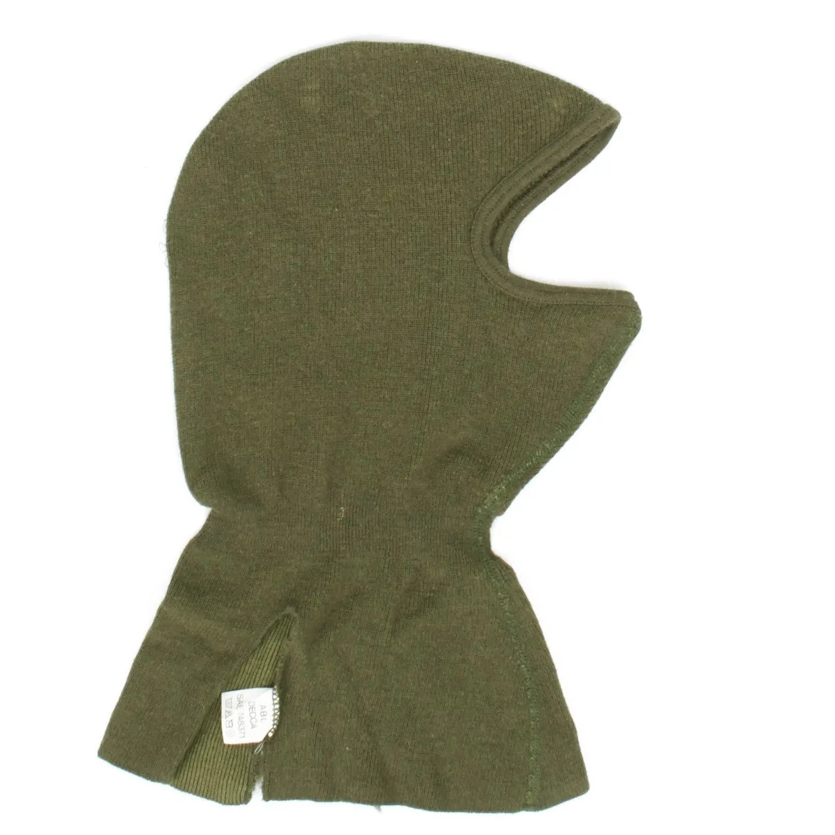 Original NATO Military Surplus Wool and Cotton Blend Balaclava- OD Green