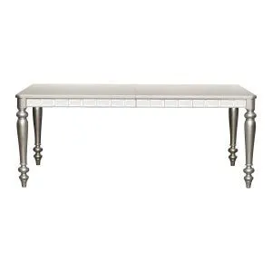 Orsina Collection Dining Table with Mirrored Apron