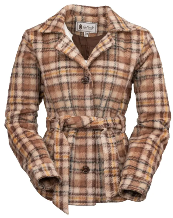 Outback Trading Company Women's Evelyn Brown Plaid Jacket 29858-BRN