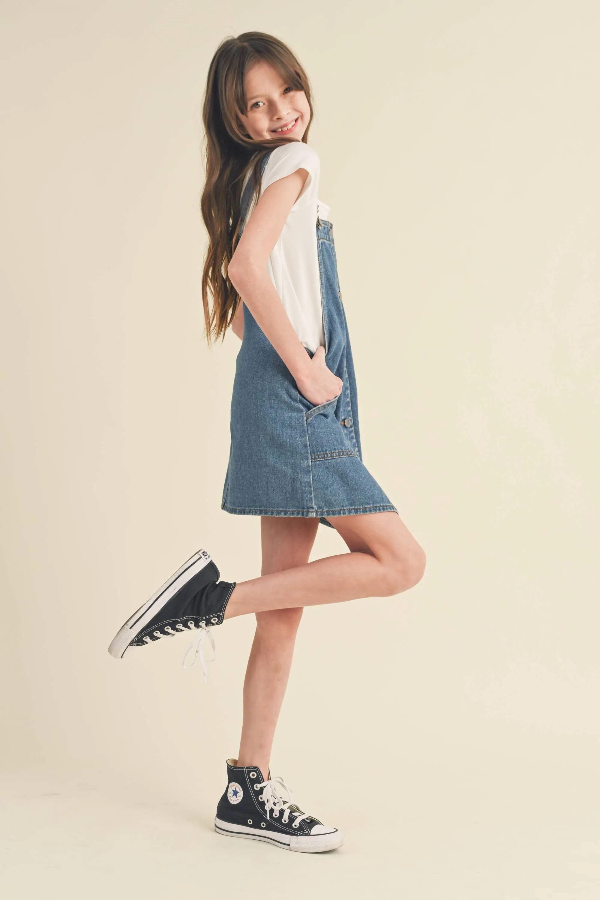 Overall Dress- Denim