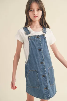 Overall Dress- Denim