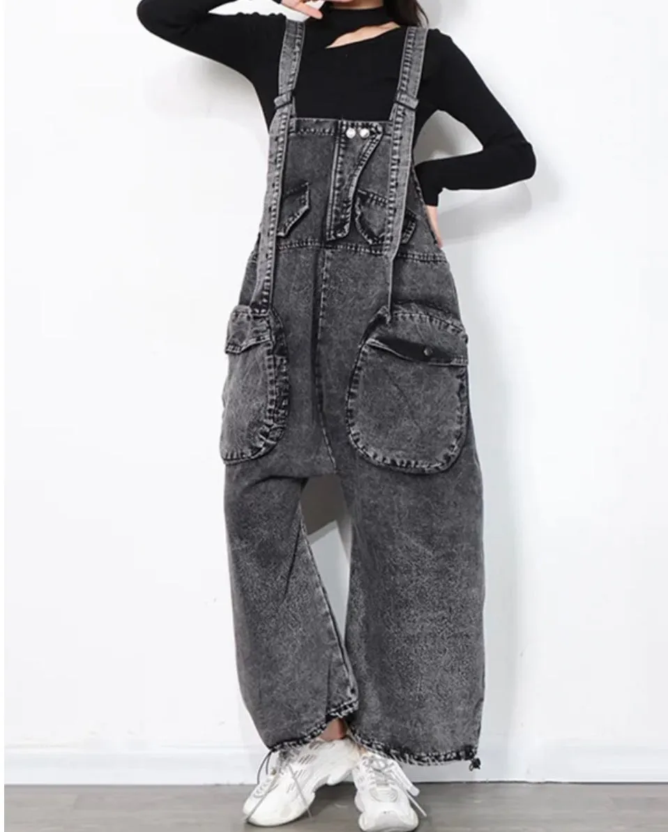 Oversized Grey Overalls