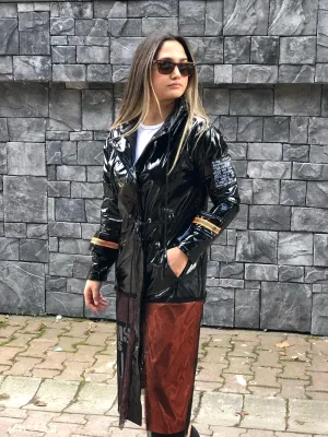 Patent Leather Trench Coat