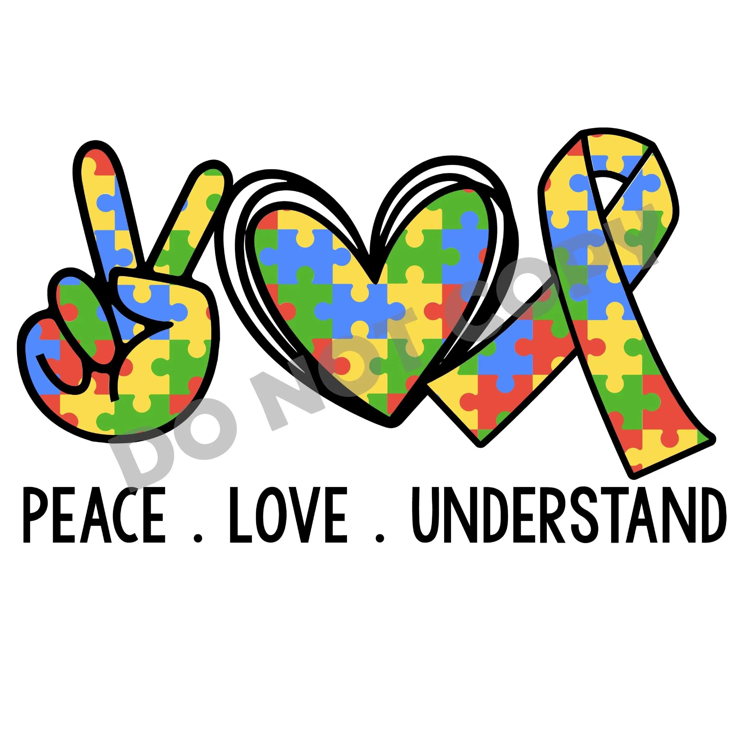 Peace Love Understand - DTF Transfer