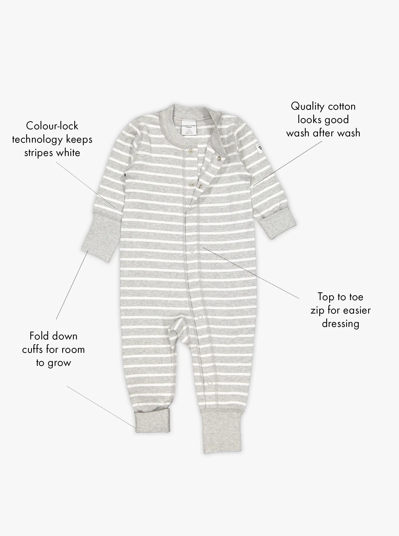 PO.P Stripe Baby All-In-One