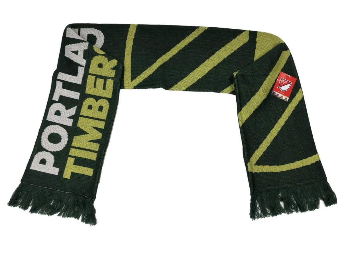 Portland Timbers SC MLS Adidas Team Colors Acrylic Knit Scarf with Tassles