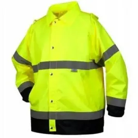 PYRAMEX - Hi-vis Rain Jacket, Lime