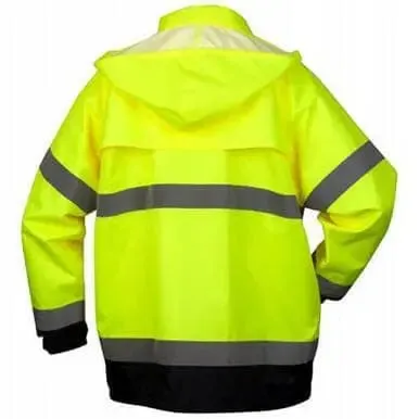 PYRAMEX - Hi-vis Rain Jacket, Lime