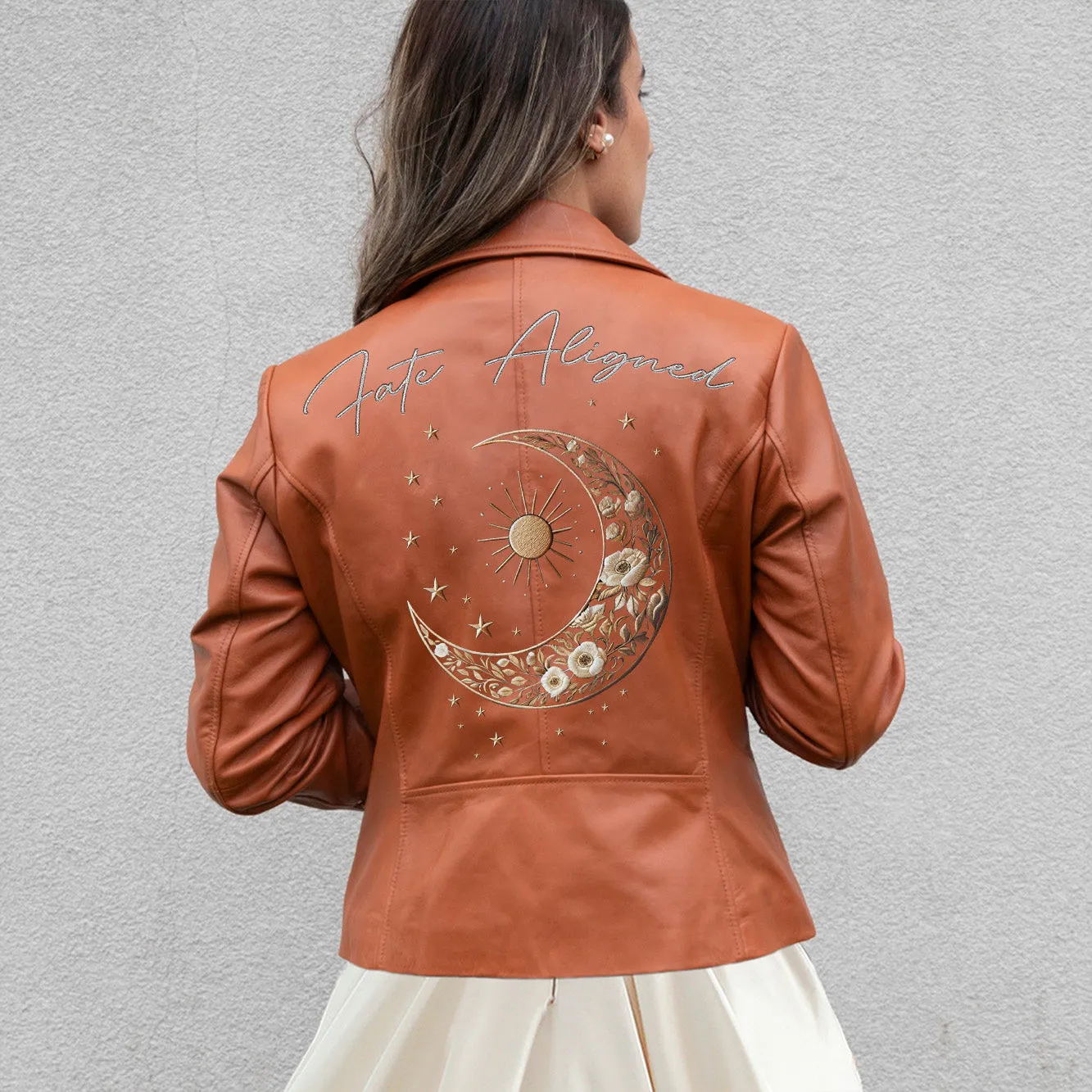 (Real Leather) Fate Aligned Bride Leather Jacket