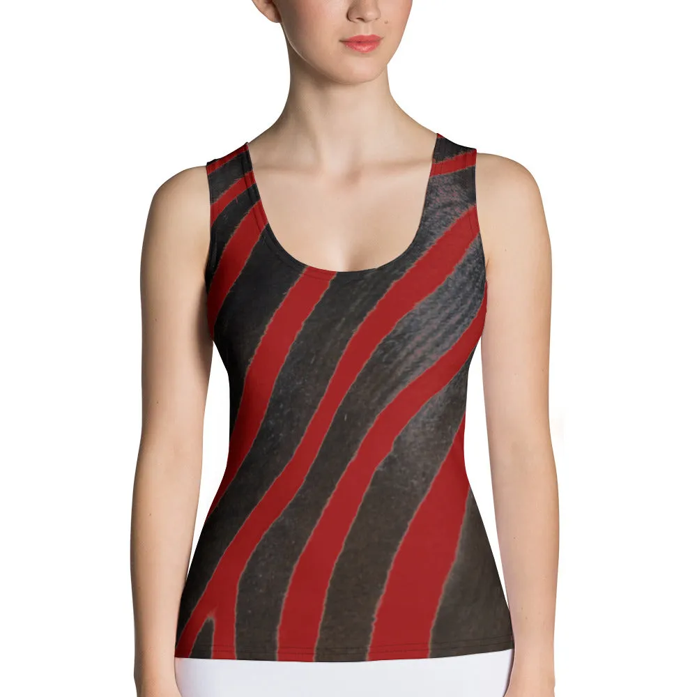 Red Zebra Tank Top