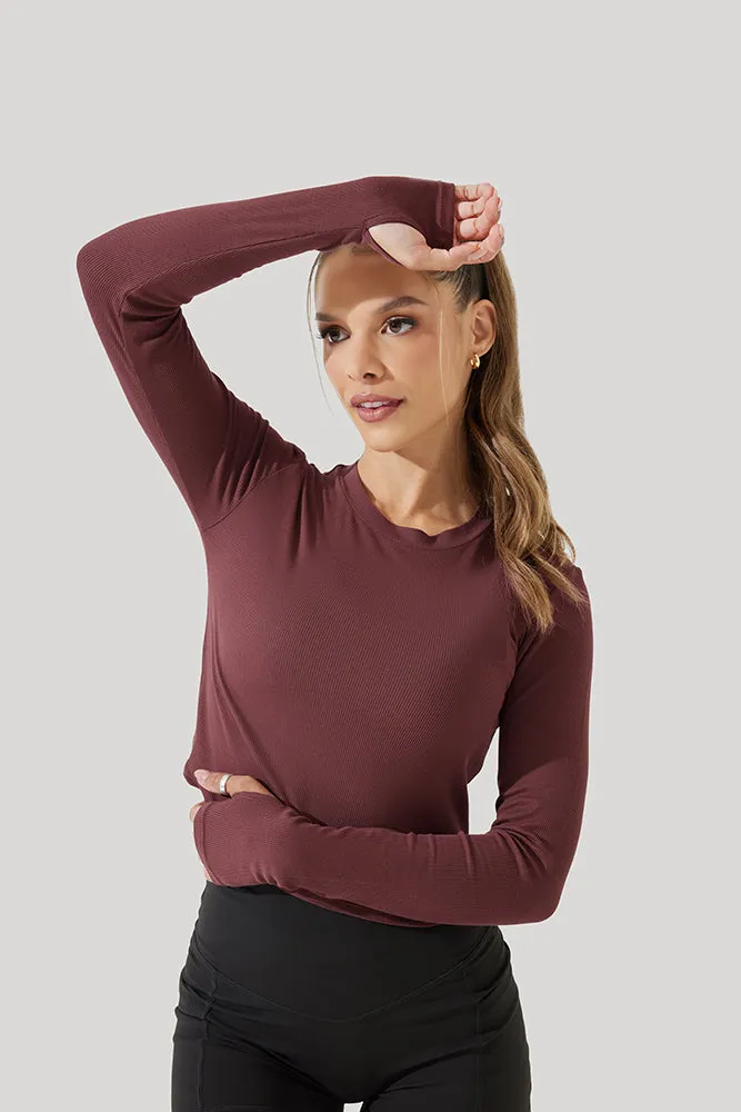 Refine Long Sleeve Top - Rose Clay