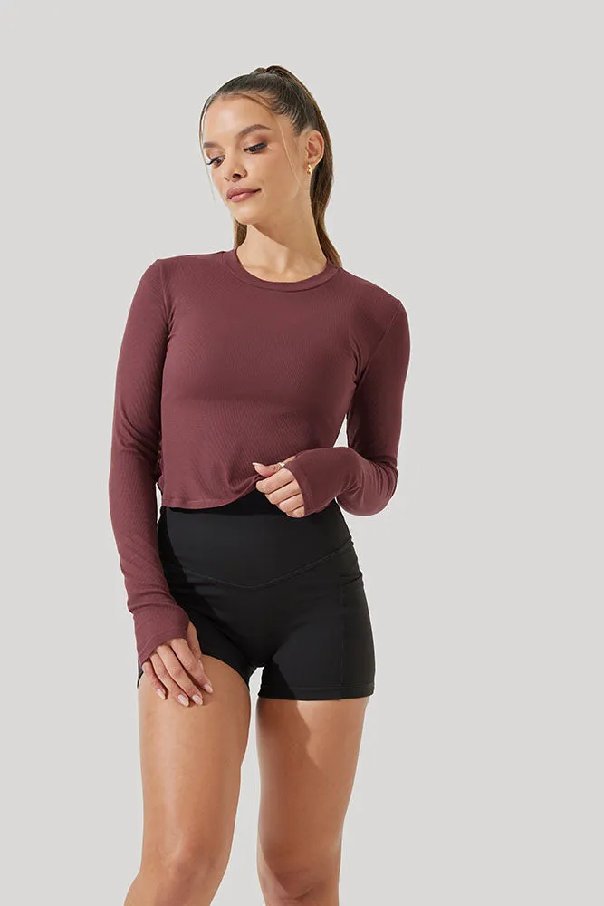 Refine Long Sleeve Top - Rose Clay