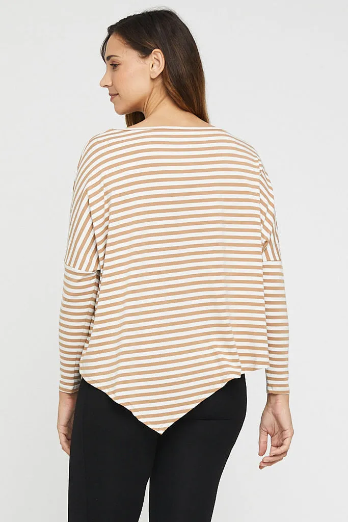 Relax Boatneck - Biscuit Stripe