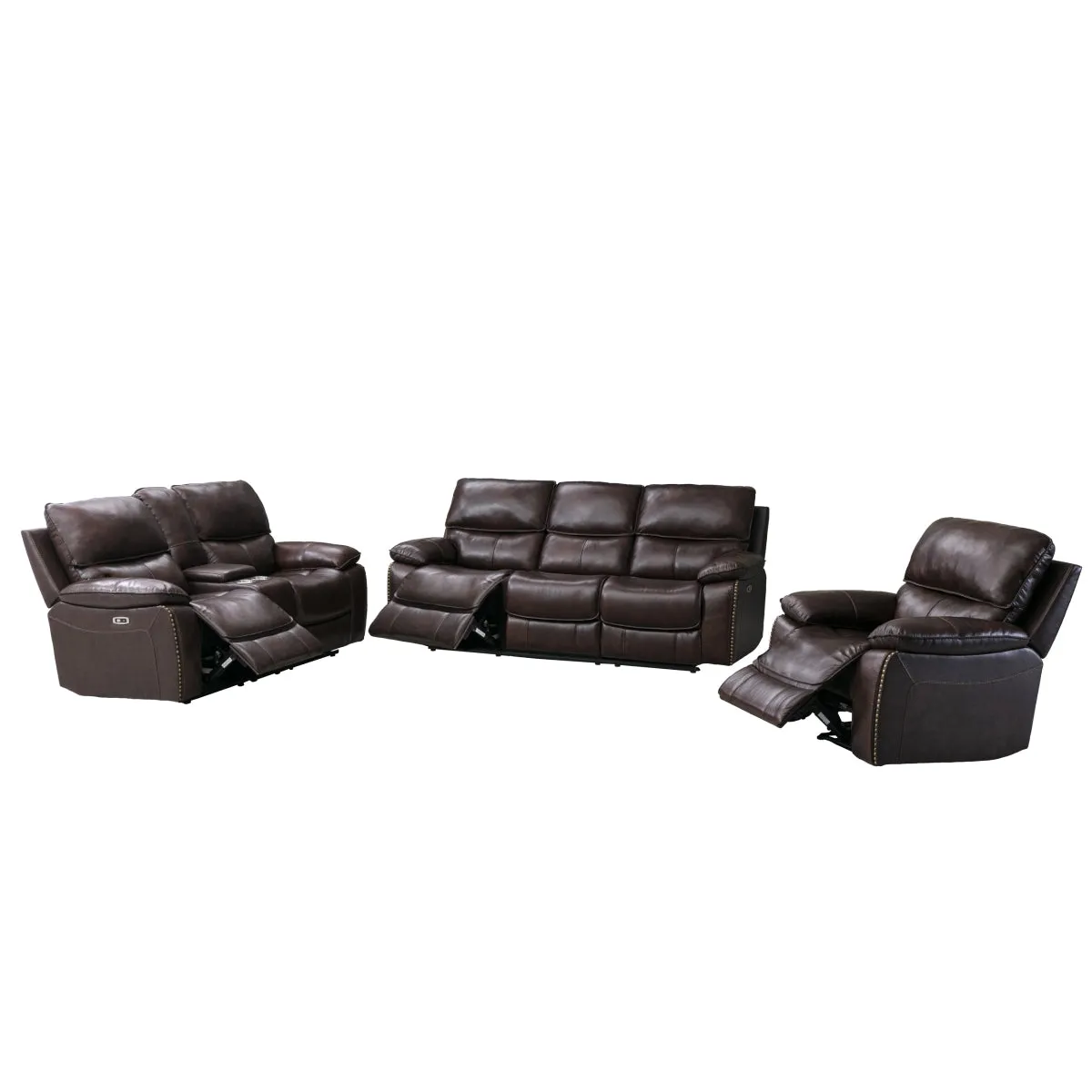 RelaxMax Power Reclining Set - Leather Match