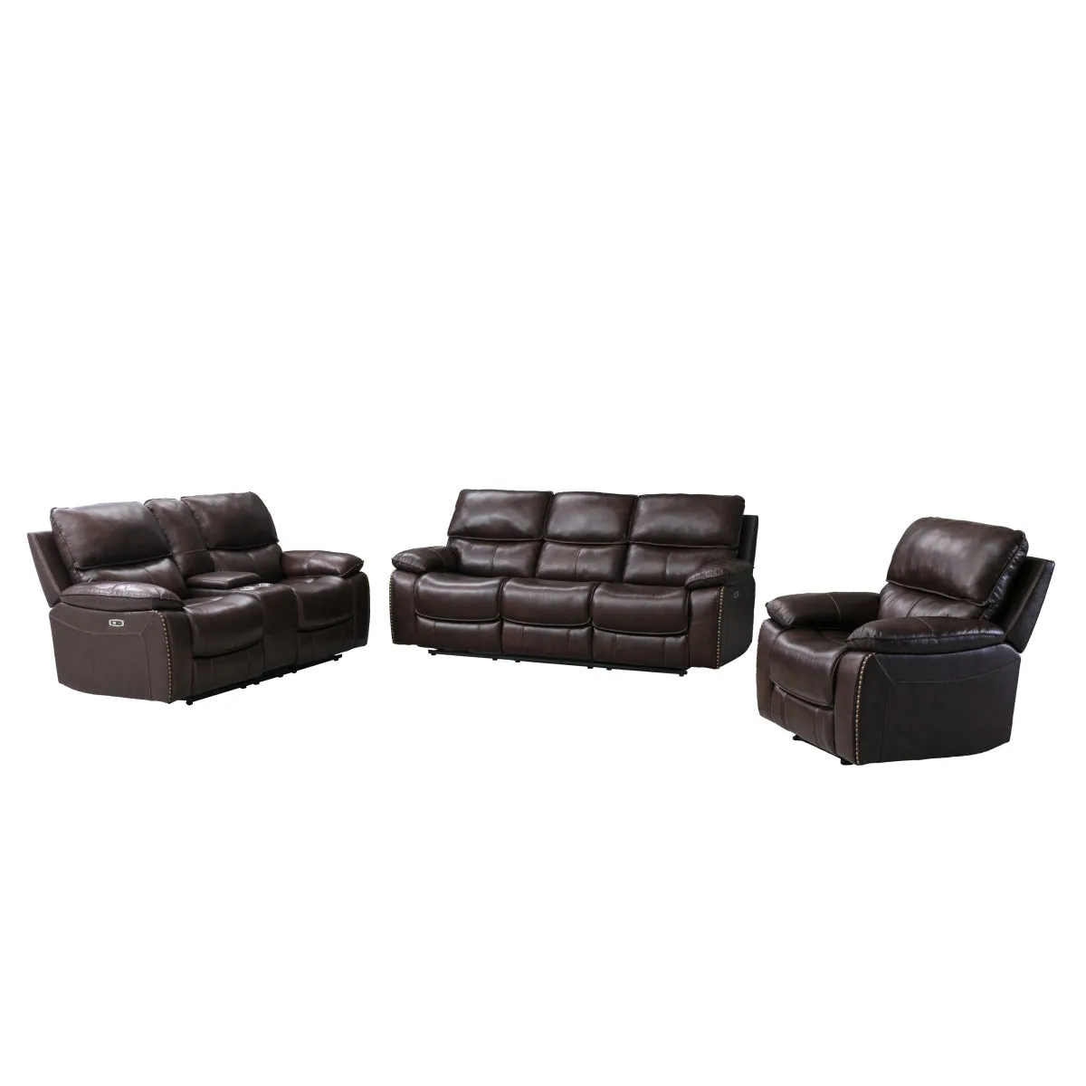 RelaxMax Power Reclining Set - Leather Match