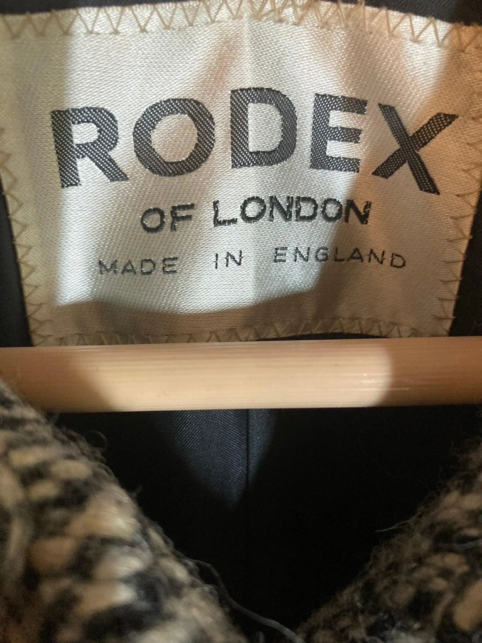 Rodex Wool Black & White Long Sleeved Coat UK Size 14