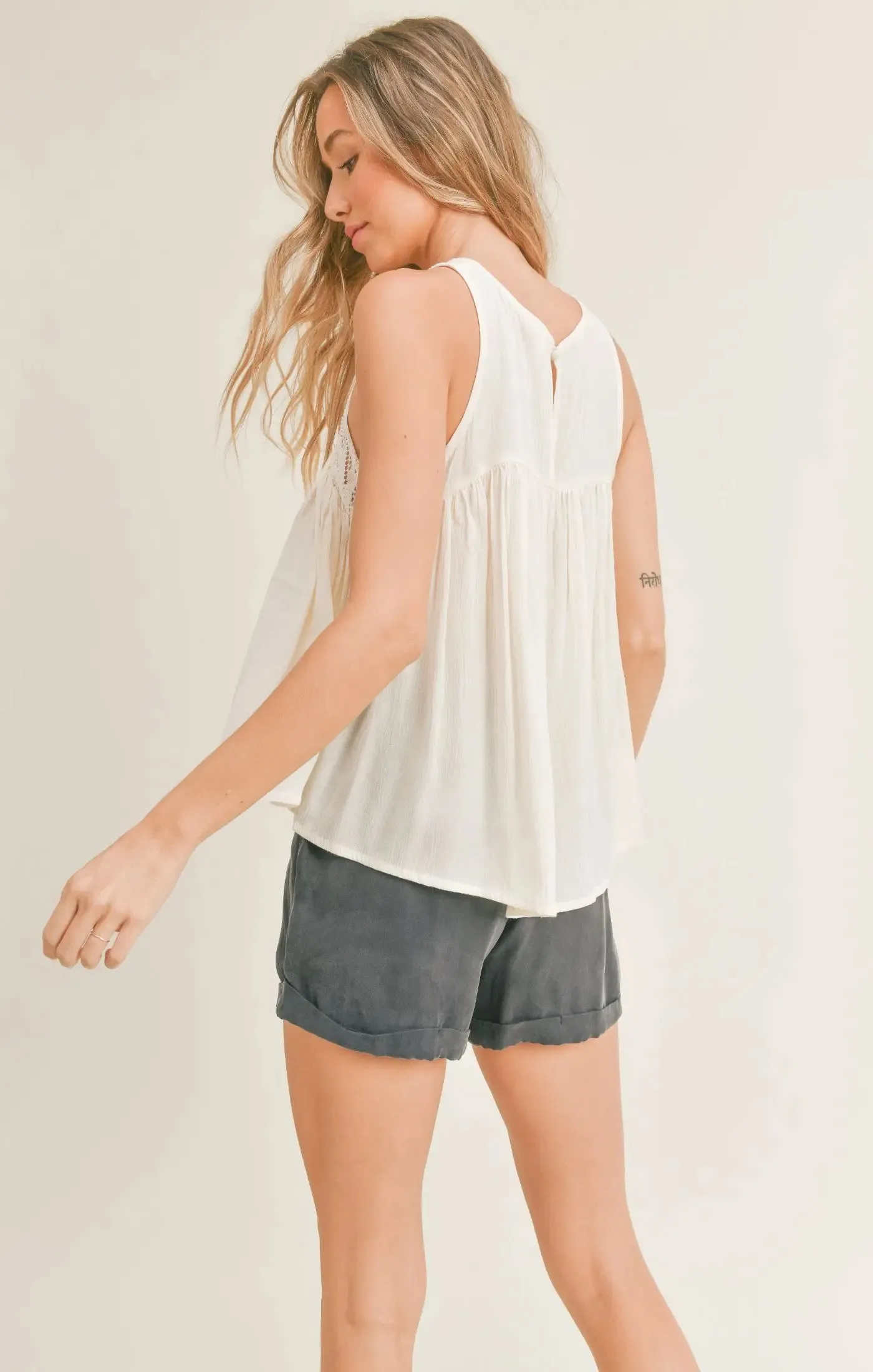 Sadie & Sage Vintage Lover Lace Tank Top