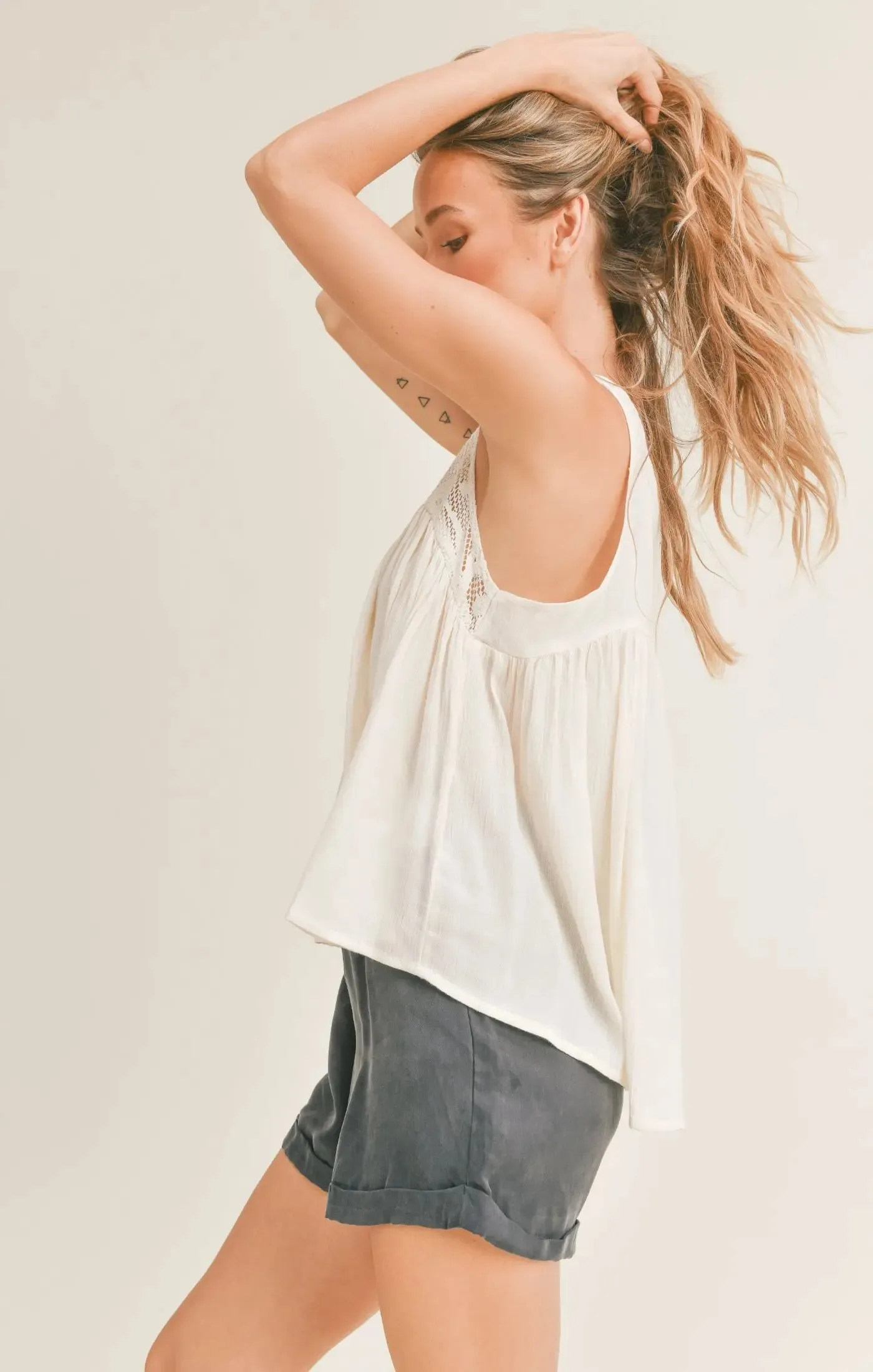 Sadie & Sage Vintage Lover Lace Tank Top