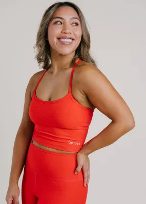 Spacedye Slim Racerback Cropped Tank - Fire Red Heather