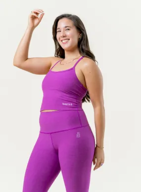 Spacedye Slim Racerback Cropped Tank - Violet Orchid