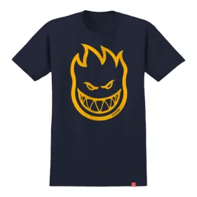 Spitfire BigHead T Shirt Navy/Gold