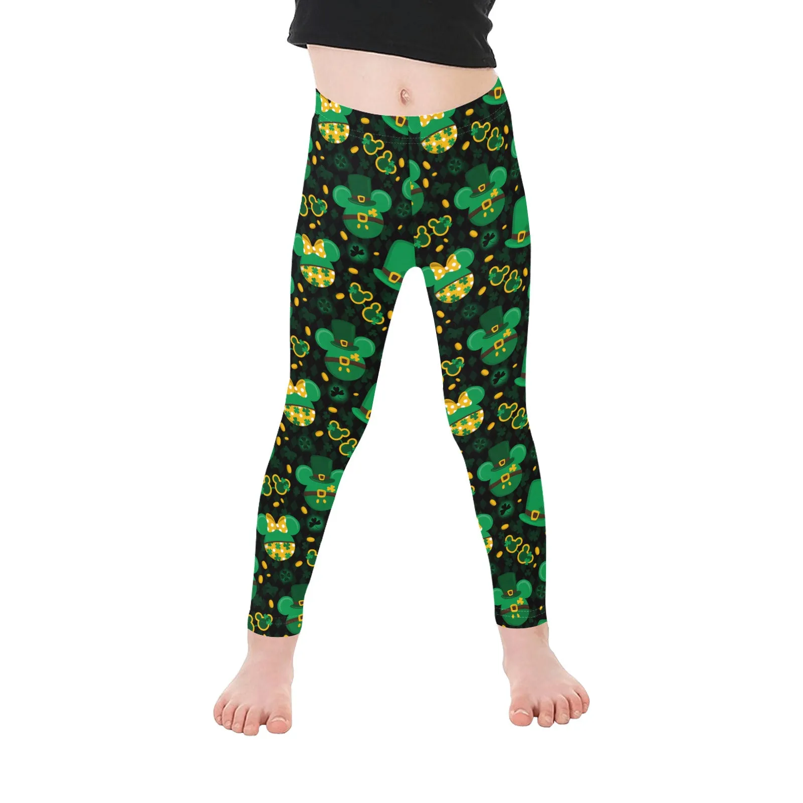 St. Patricks Day Black Kid's Leggings