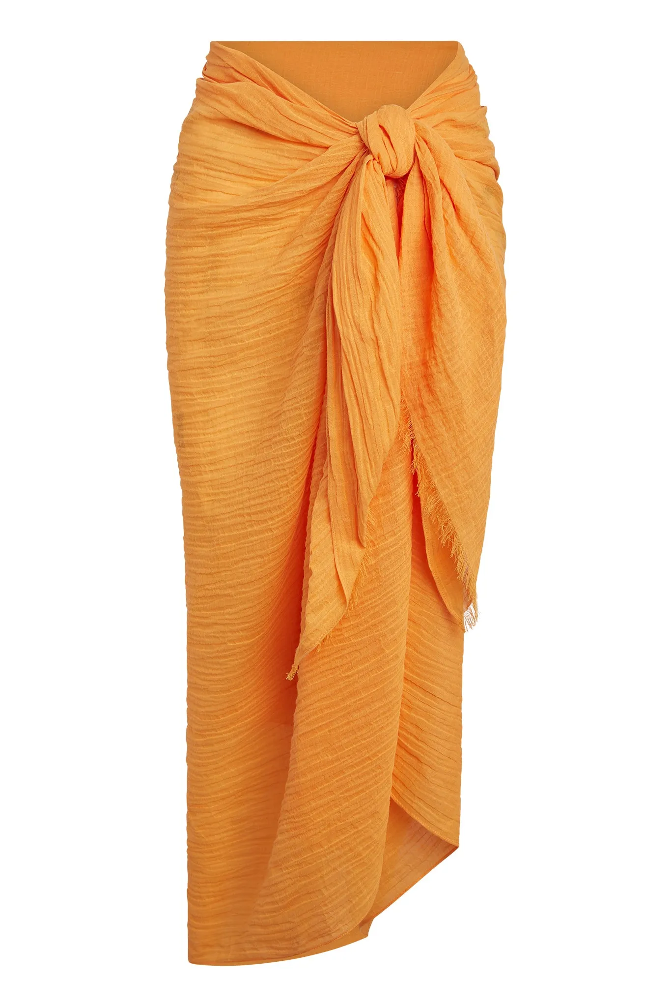 St. Tropez Sarong - Clementine Crinkle Linen