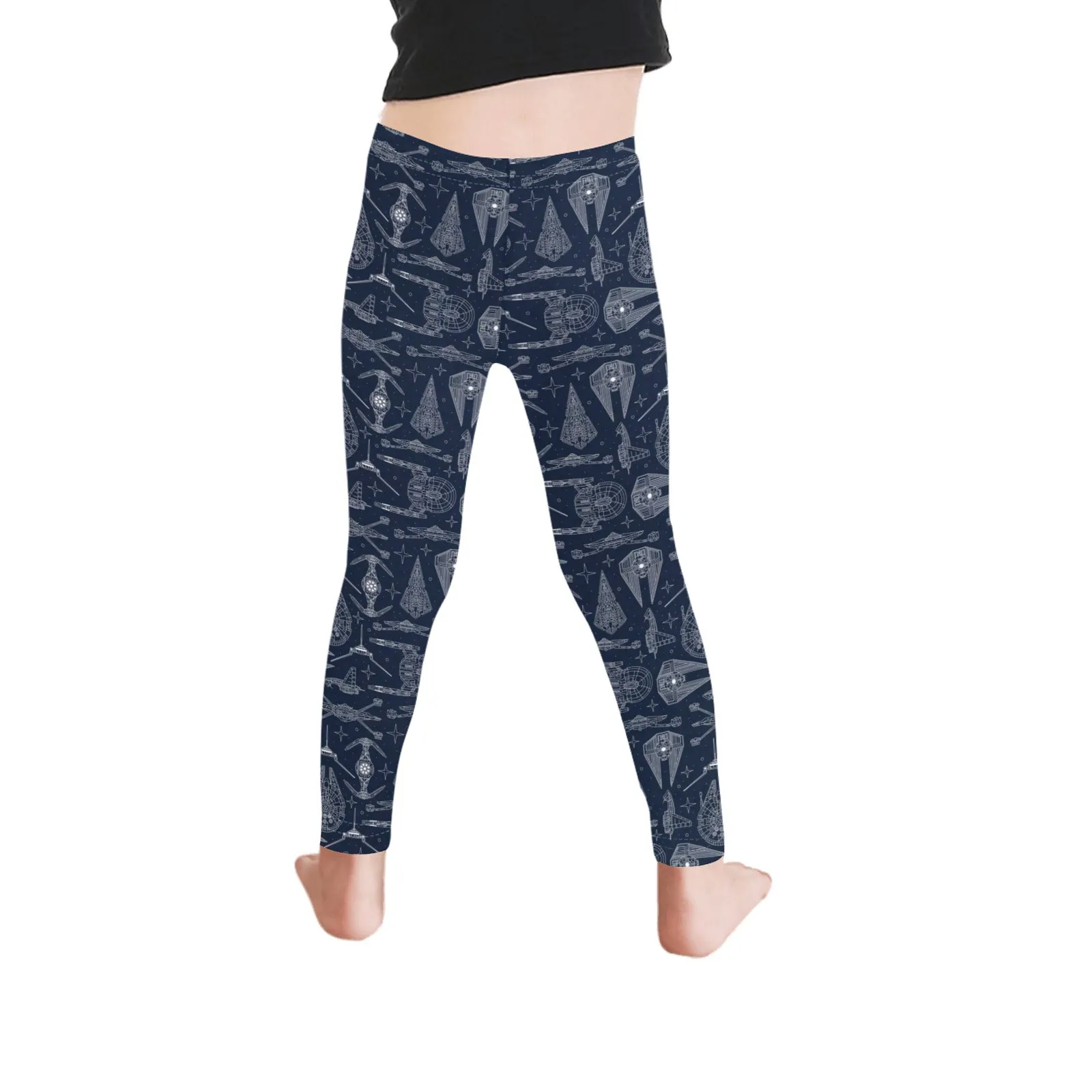 Star Wars Galactic Blue Prints Kid's Leggings