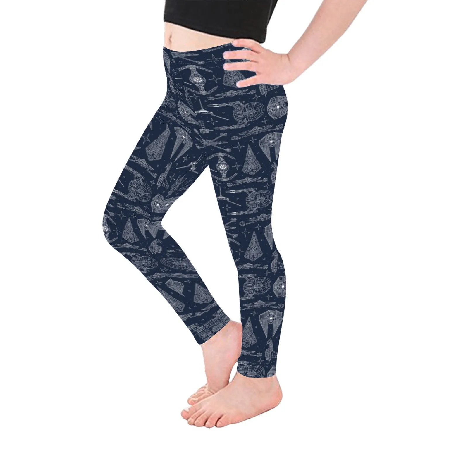 Star Wars Galactic Blue Prints Kid's Leggings