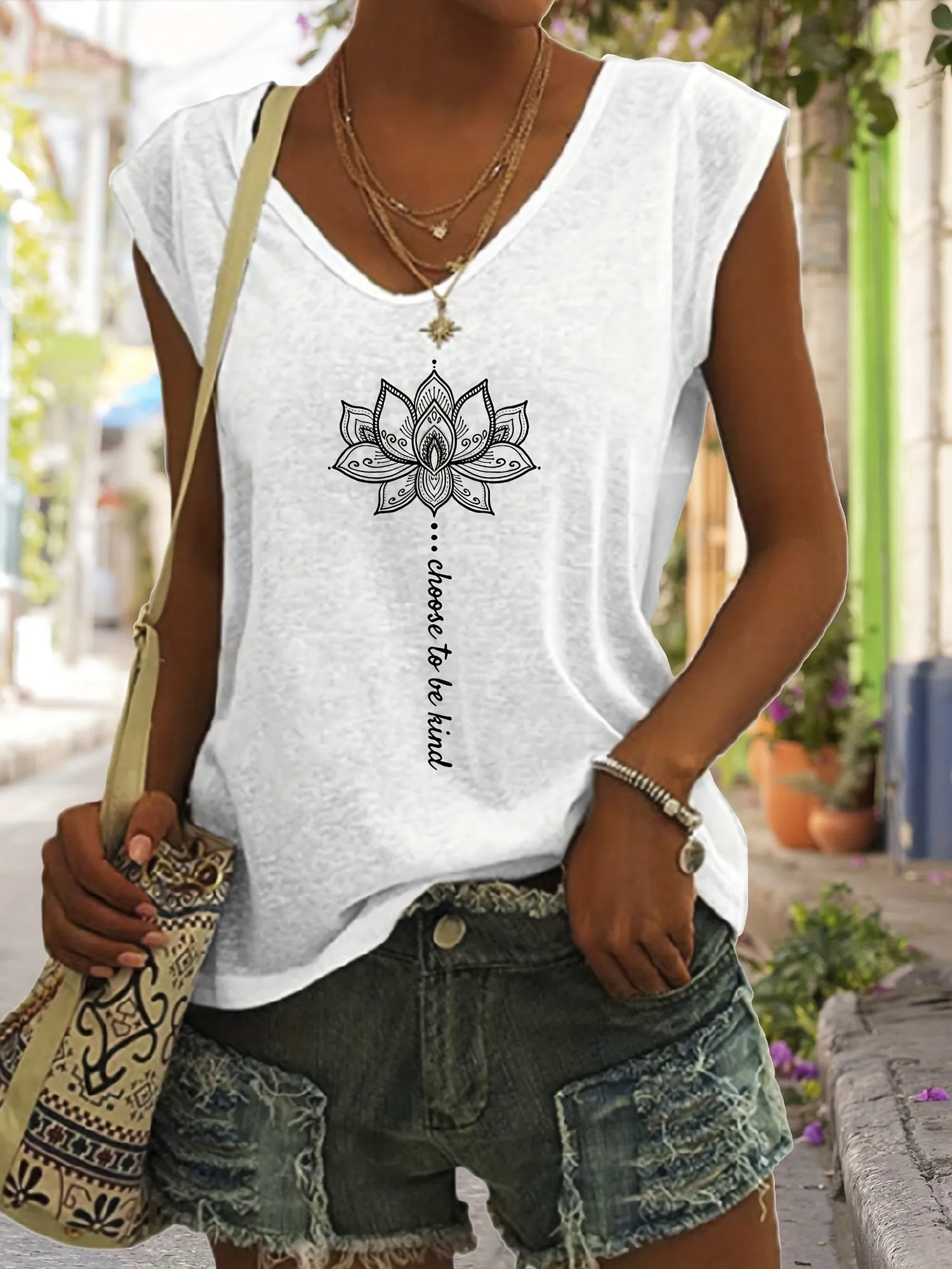 Summerready Graphic Tank Top for Women Sleeveless Casual Chic