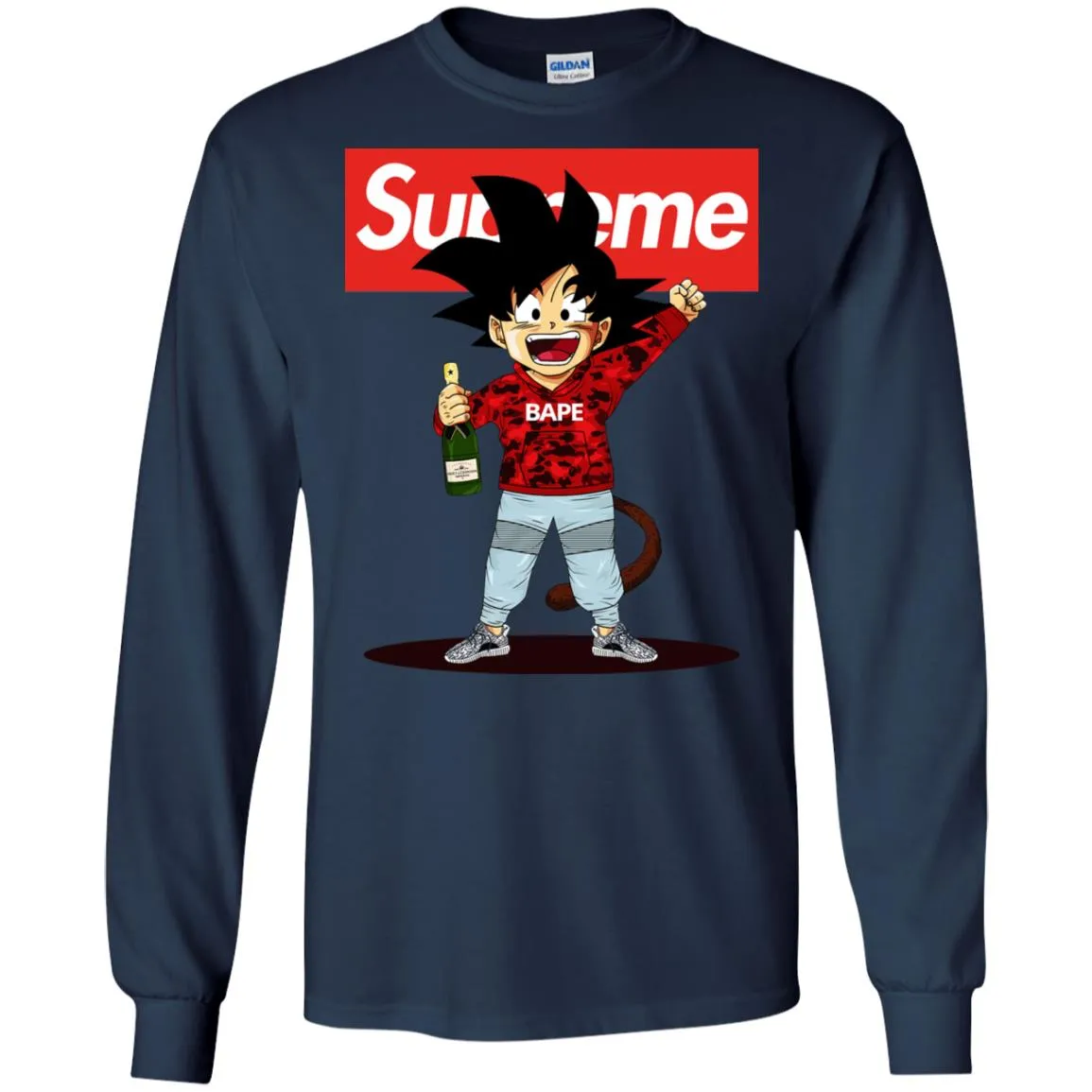 Supreme Songoku T-shirt Men Long Sleeve Shirt