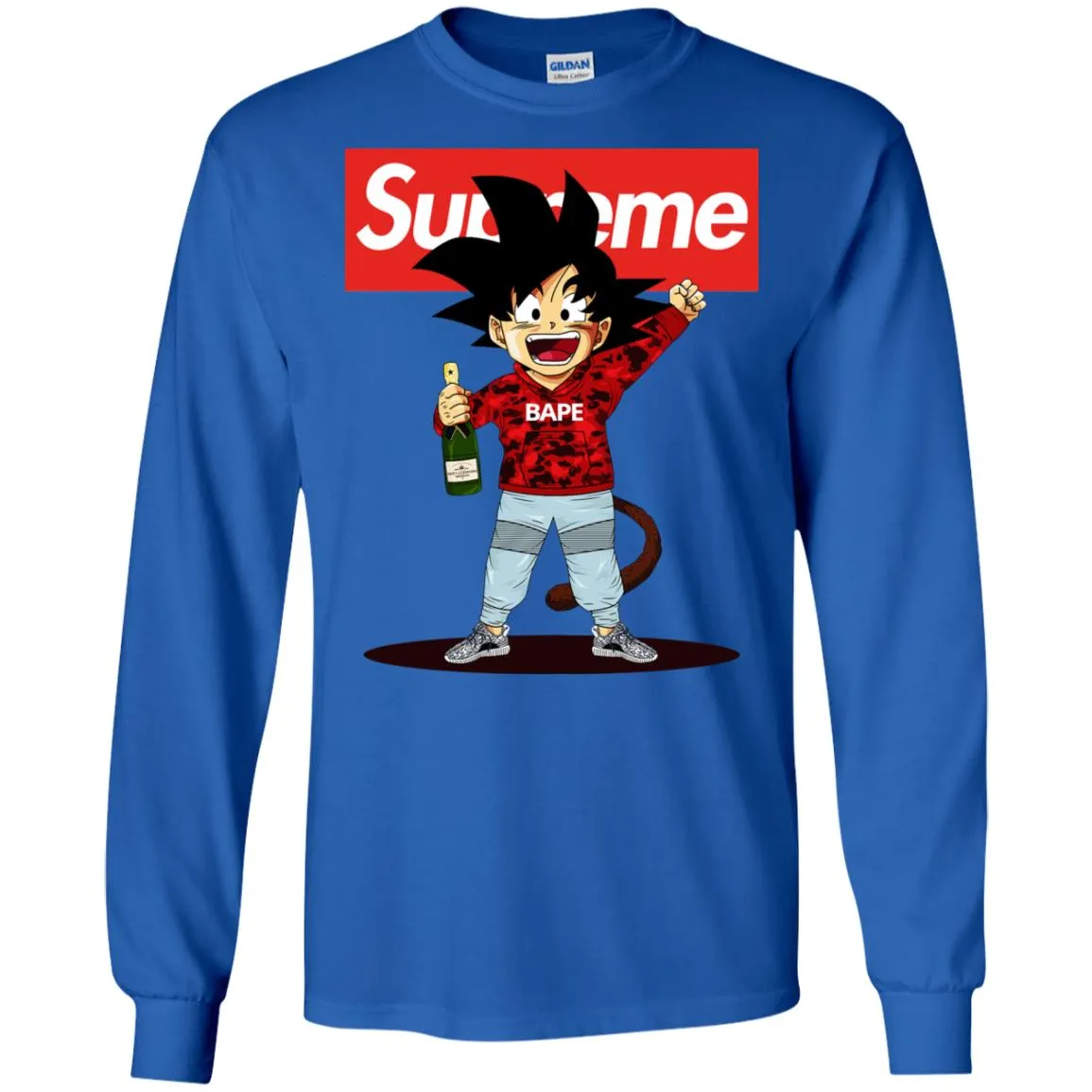 Supreme Songoku T-shirt Men Long Sleeve Shirt