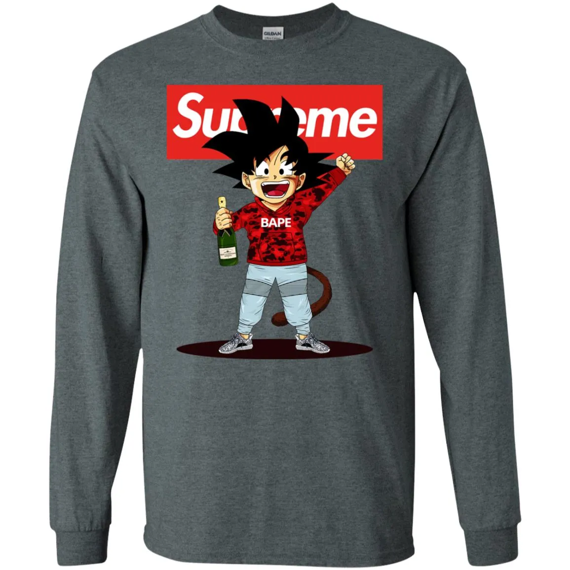 Supreme Songoku T-shirt Men Long Sleeve Shirt