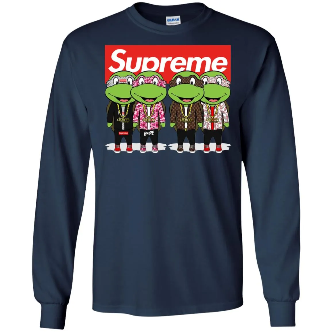 Supreme Turtle T-shirt Men Long Sleeve Shirt