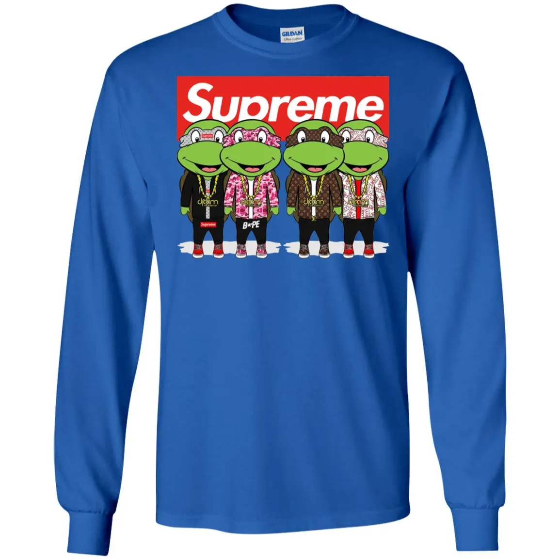 Supreme Turtle T-shirt Men Long Sleeve Shirt