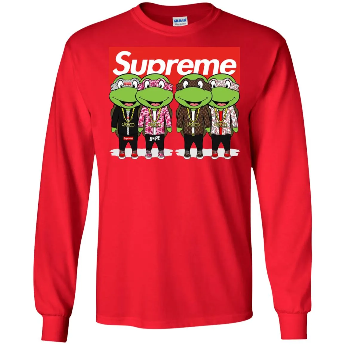 Supreme Turtle T-shirt Men Long Sleeve Shirt