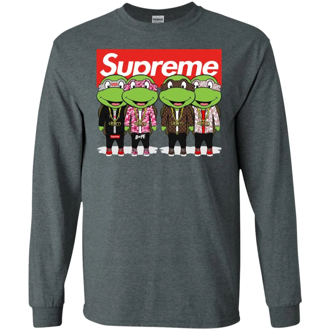 Supreme Turtle T-shirt Men Long Sleeve Shirt