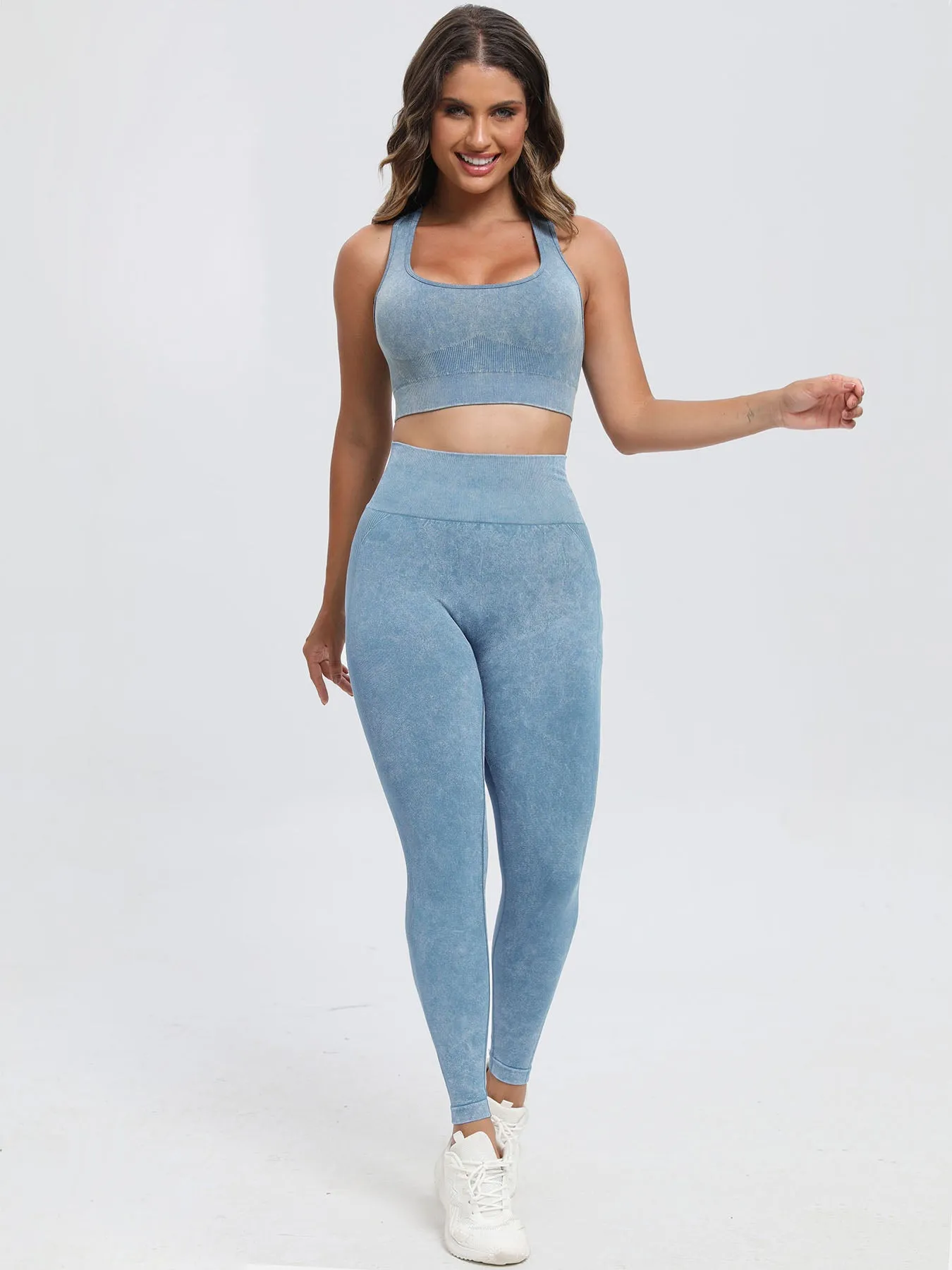 TEEK - Scoop Neck Wide Strap Top Pants Active Set