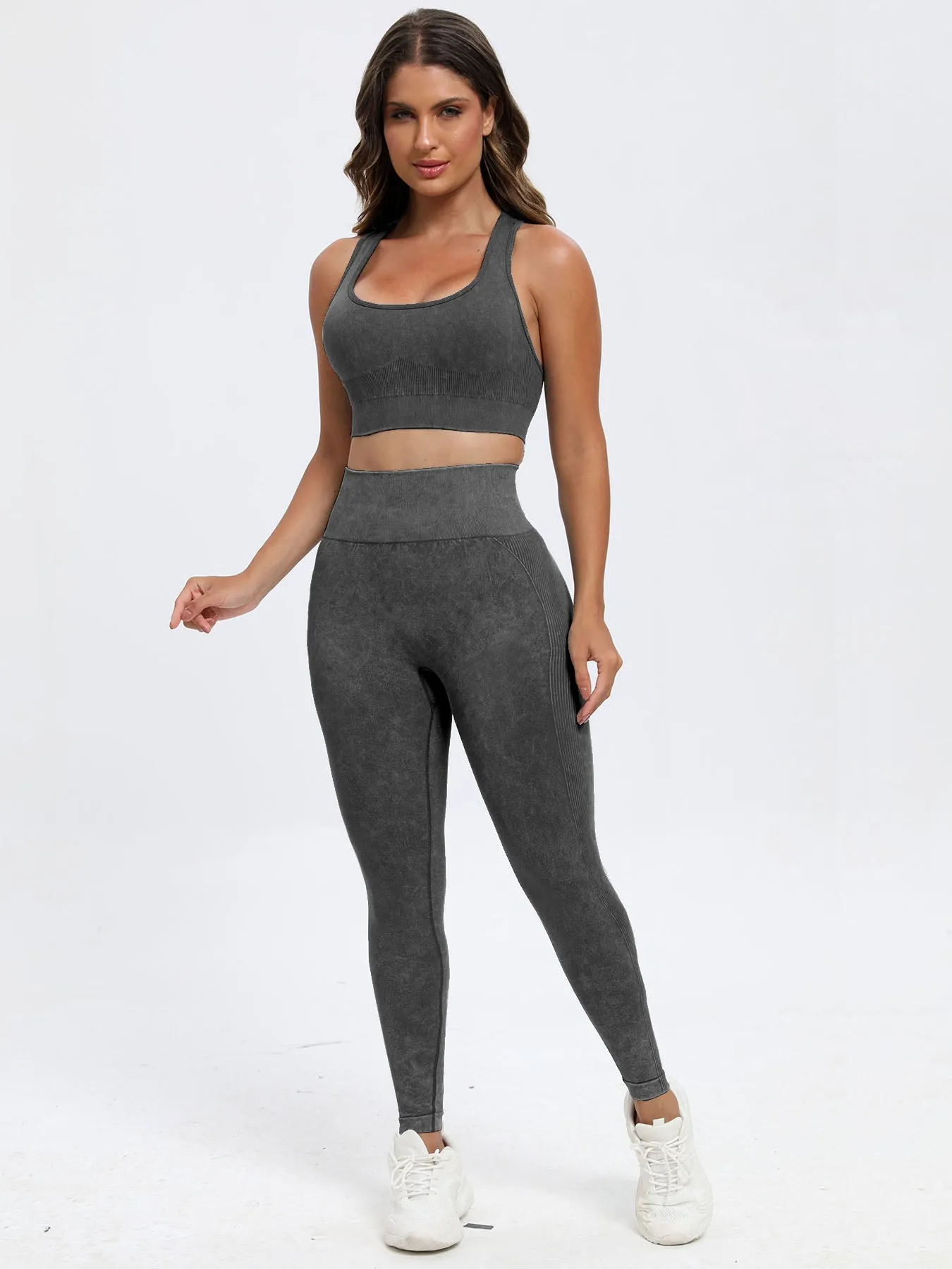 TEEK - Scoop Neck Wide Strap Top Pants Active Set