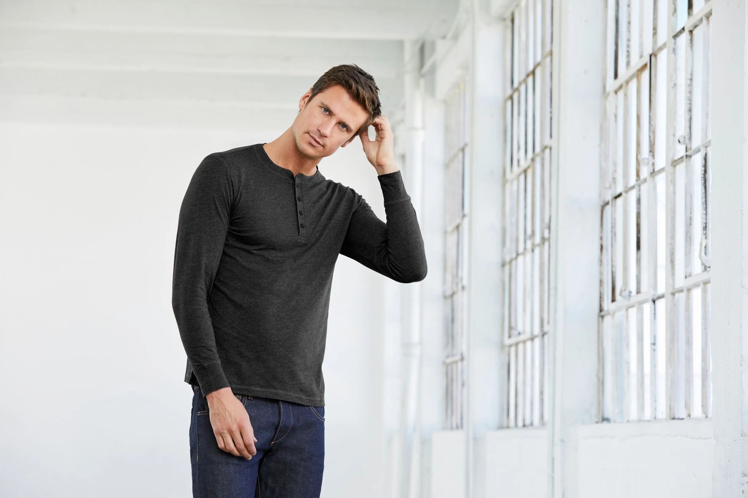 The Essential Long Sleeve Henley Adult