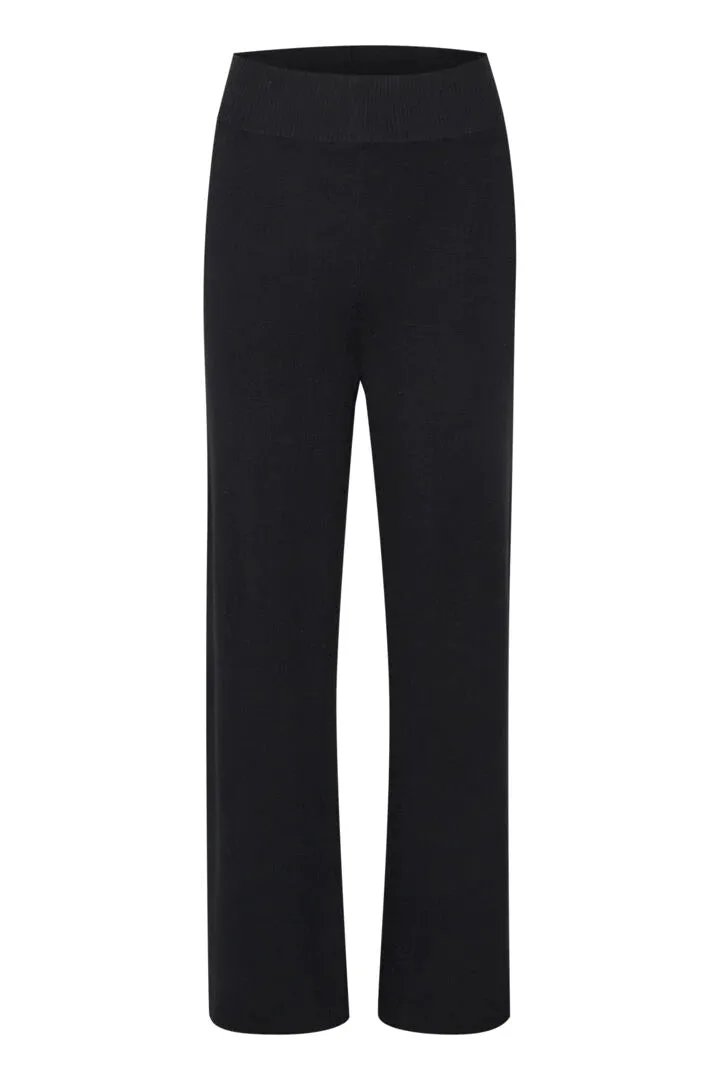 The Molly Knit Culotte Pant - Black