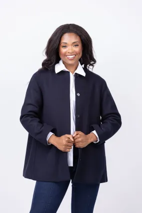 Theory Cape Coat in Balt