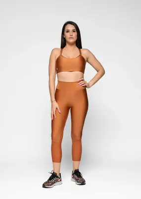 Touch Mid Calf Legging - Brandy