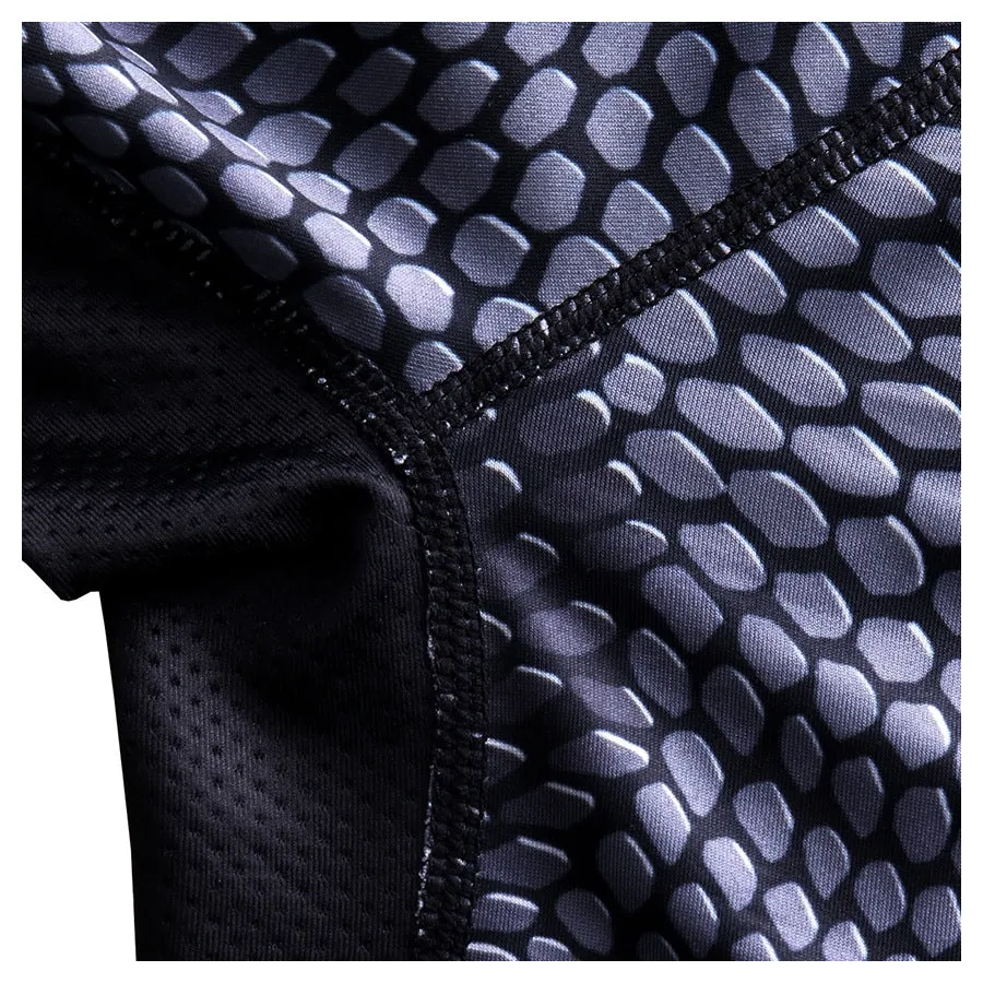 Train in Style with Serpentine Long Sleeve Compression Rash Guard & Leggings Set for No Gi BJJ