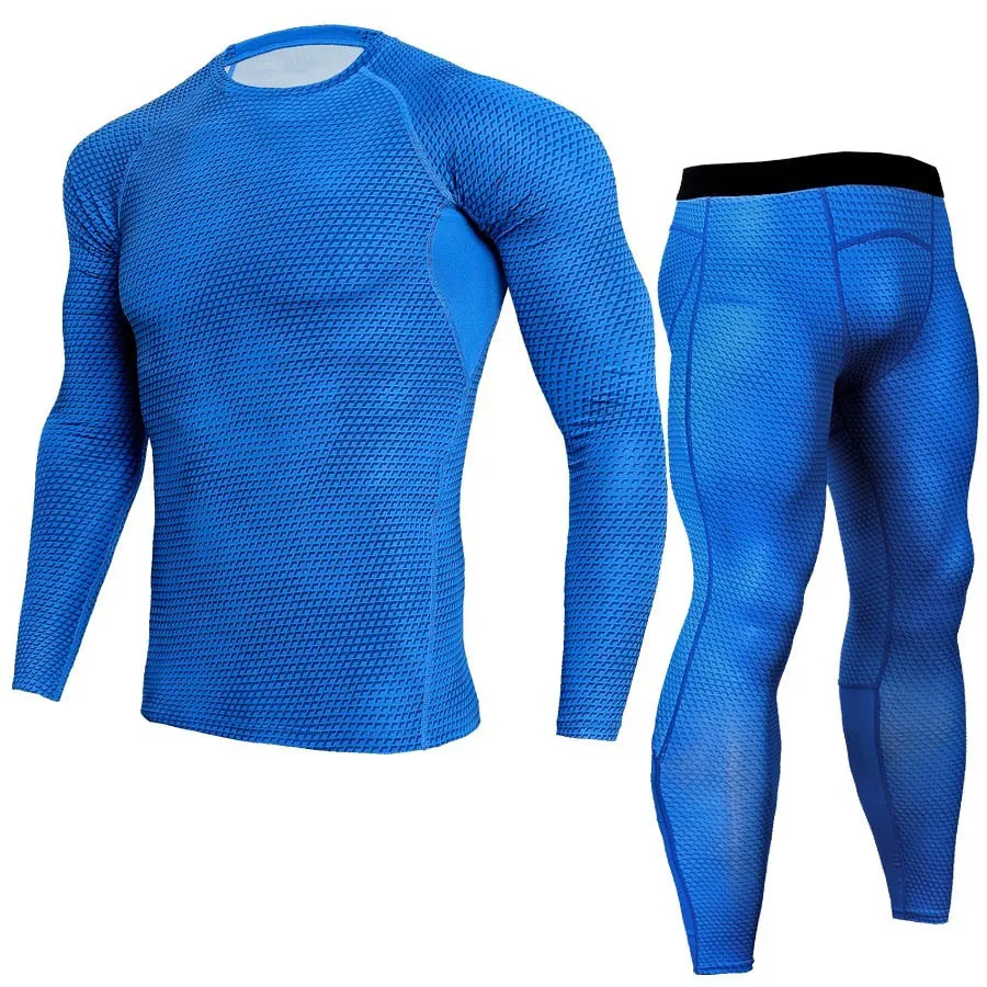 Train in Style with Serpentine Long Sleeve Compression Rash Guard & Leggings Set for No Gi BJJ