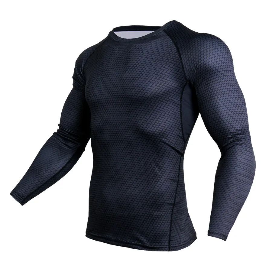 Train in Style with Serpentine Long Sleeve Compression Rash Guard & Leggings Set for No Gi BJJ