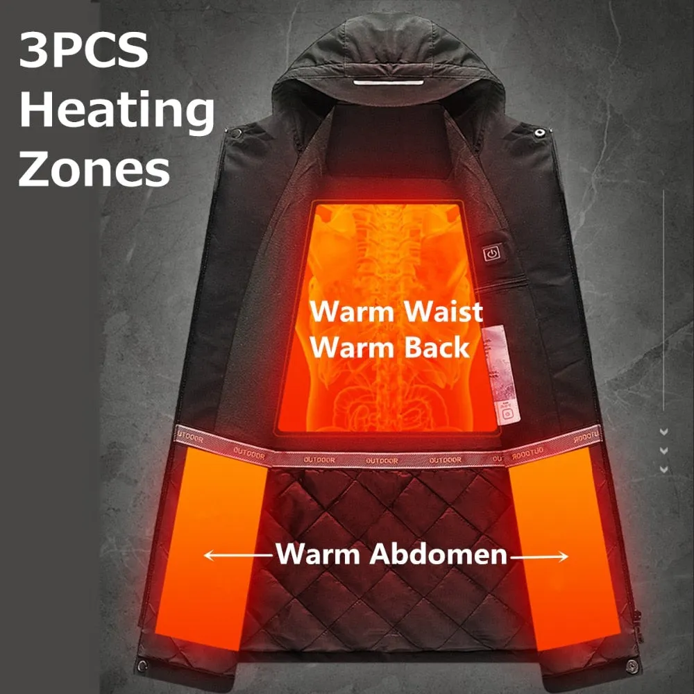 USB Heated Waterproof Jacket for Men Women