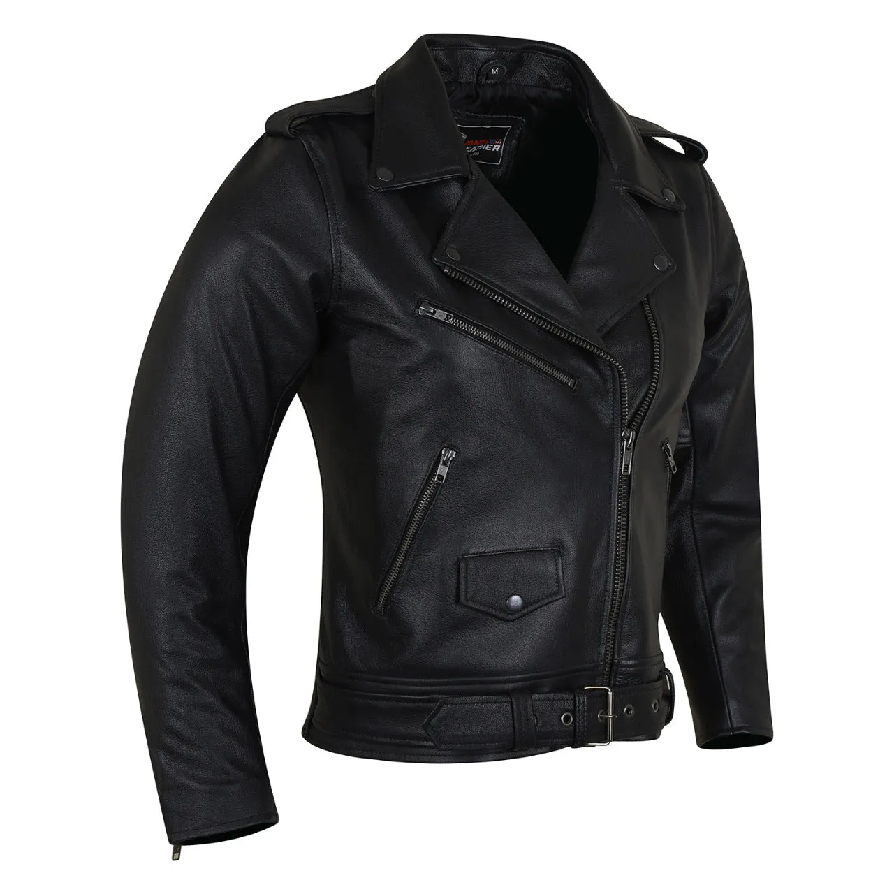 Vance Leather VL616 Ladies Premium Goatskin Classic Motorcycle Leather Jacket