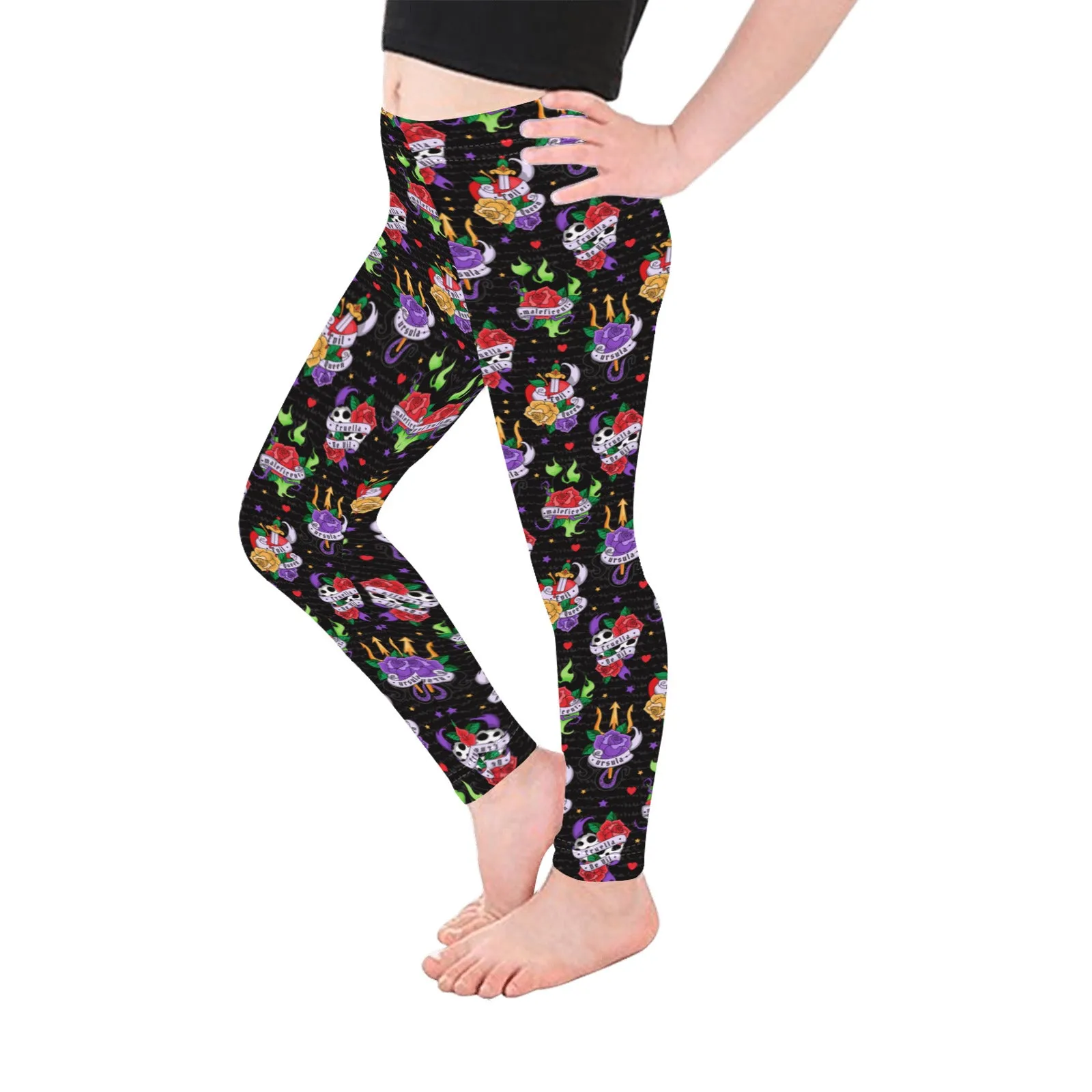 Villains Tattoo Kid's Leggings